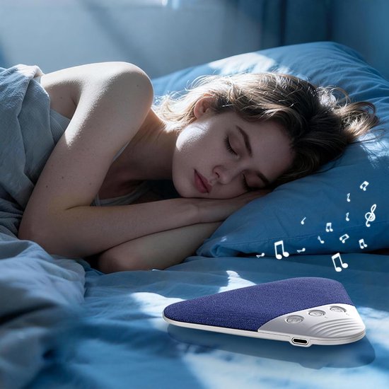 Bluetooth 5.4 Kussenluidspreker voor Slapen, Dunne Slaaplautspreker met Witte Ruis voor Onder het Kussen, Geschikt voor Zijslapers, USB-C Oplaadbaar, Automatische Uitschakeltimer — afbeelding 4