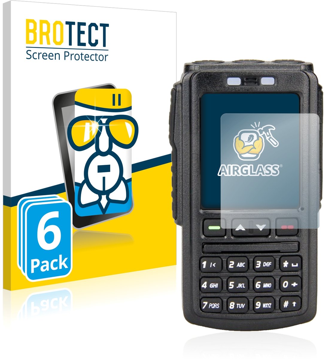 Screenprotector 6 Stuks voor AnyTone BT-01 Beschermglas transparant