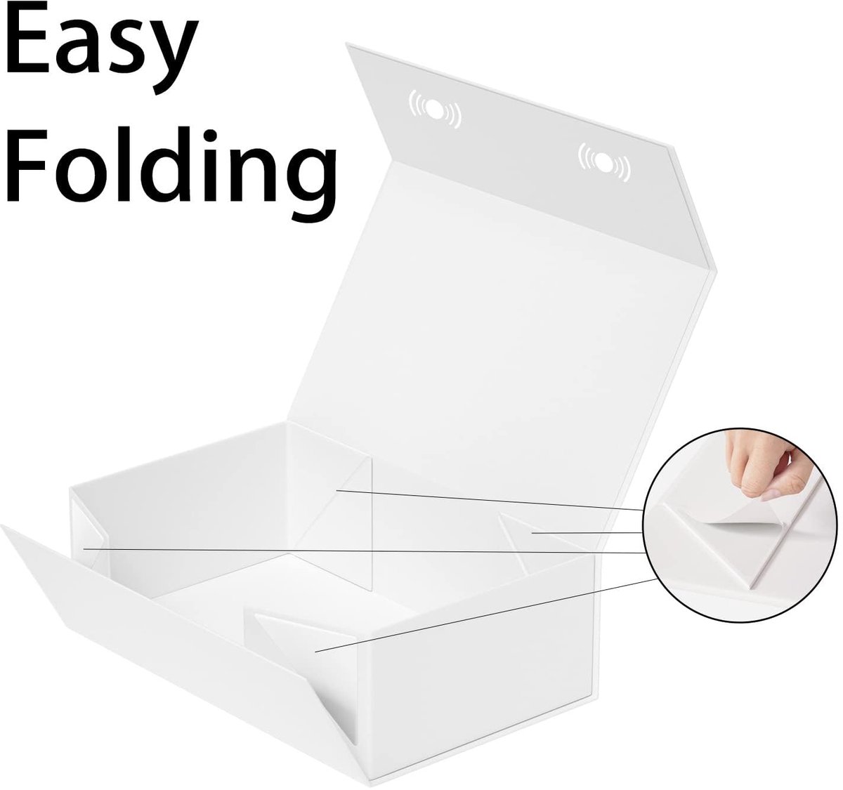 Geschenkdoos, 1 stuk, 30 x 15 x 10 cm, geschenkdozen met deksel, magnetische sluiting, rechthoekig, vouwbaar, voor - ShopVlot