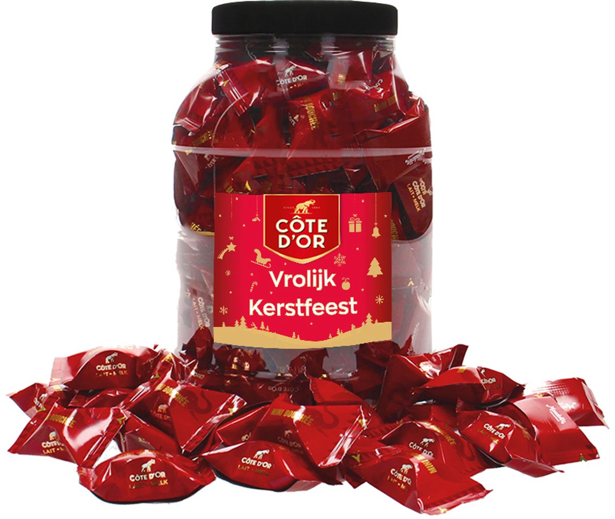 Côte d'Or Mini Bouchée "Vrolijk Kerstfeest" - chocolade kerstcadeau - 1000g