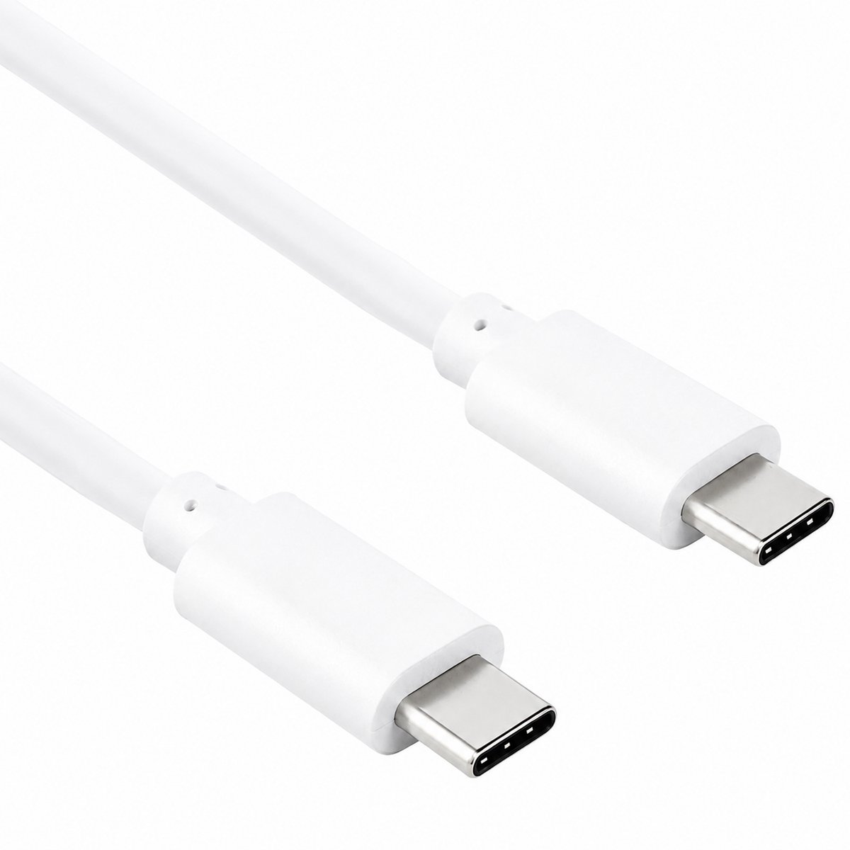 USB C kabel | Laadsnelheid 20V / 3A / 60 watt | USB 3.2 gen 1| 5 Gb/s | Type C naar C | Male to male | Power delivery | Snelladen | Wit | 0.5 meter | Allteq
