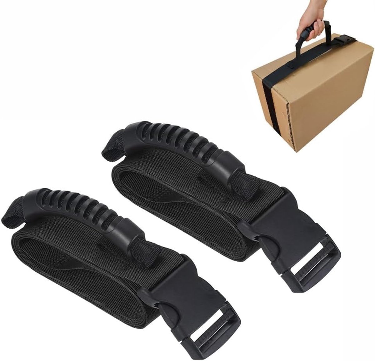 Verstelbare Draagriemen met Antislip Handvat voor Veilige Verhuizing van Zware Voorwerpen en Dozen, Ideaal voor Meubeltransport en Pakketbezorging