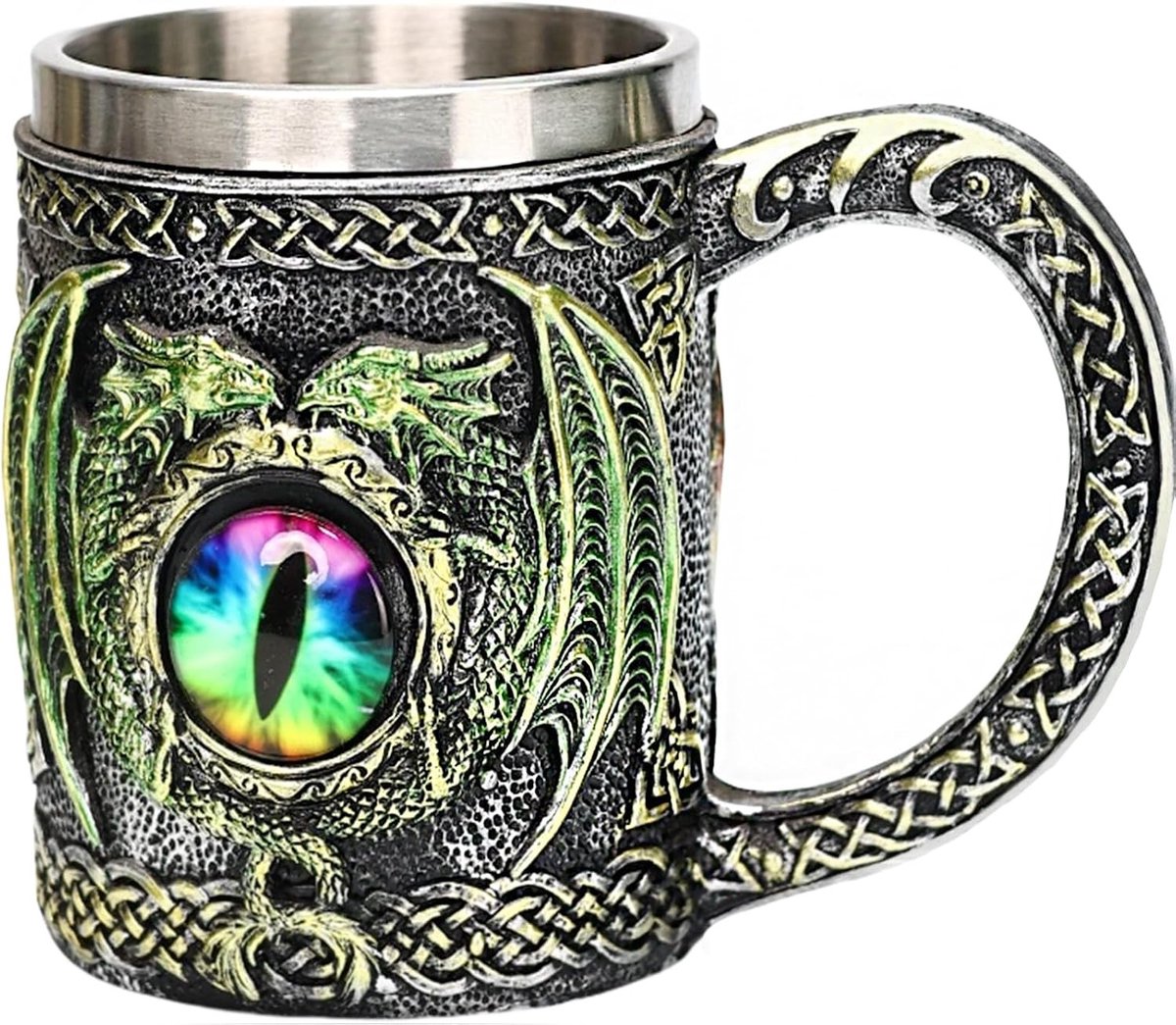 Medieval Pterosaur Tankard met Dubbelzijdig Dragon Eye, Unieke Gothic Bierpul en Koffiemok, Perfecte Cadeaus voor Volwassenen en Drakenliefhebbers