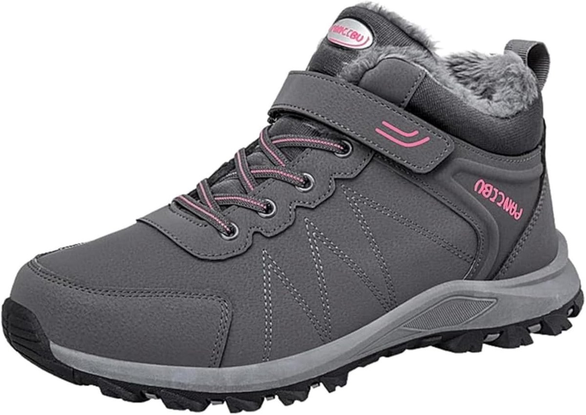 Winterschoenen - Grijs - 40 EU - Waterdichte en Warm Gevoerde Winterlaarzen - Voor Dames