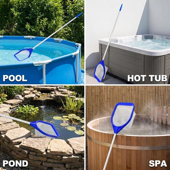 Zwembadnet - Blauw - 154 cm - Met Aluminium Stangen en Fijn Gaas - Voor Zwembaden en Spa's — afbeelding 5