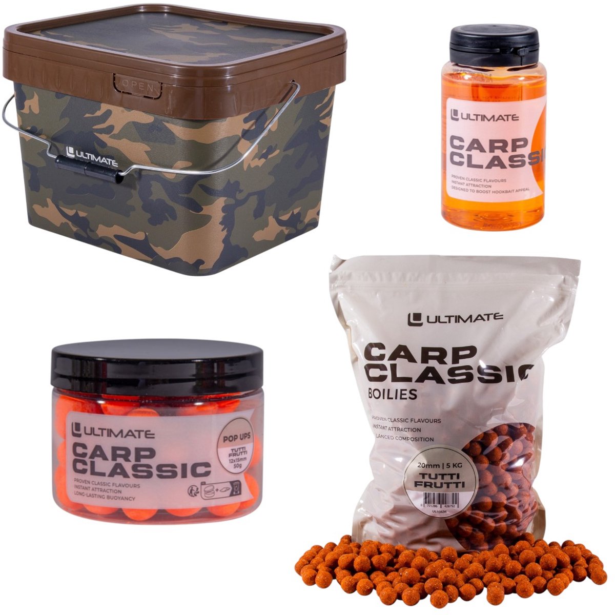 Ultimate Bucket Deal Carp Classic Tutti Frutti (Incl. 5kg boilies) - Karper Set