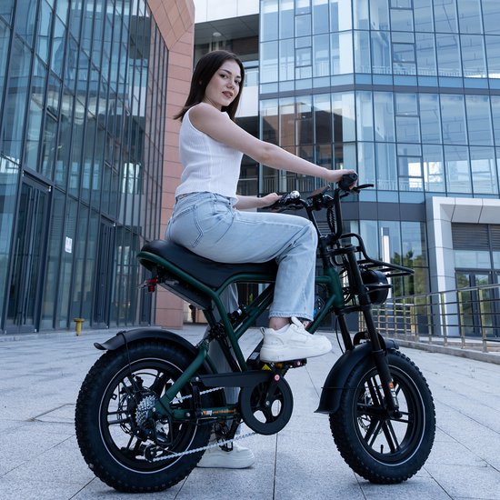 RCB 16" Elektrische Fatbike - koppelsensor - 250W - 80 km - 25 km/u - 7 Gang - App,NFC - Zwart van RCB — afbeelding 4