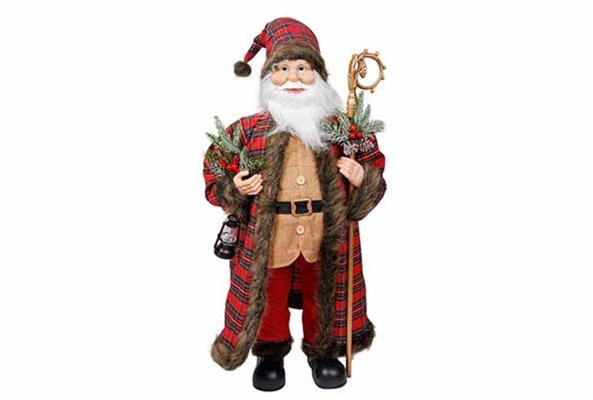 Santa Checkers Rood Groen 45x35xh91cm Te Xtiel