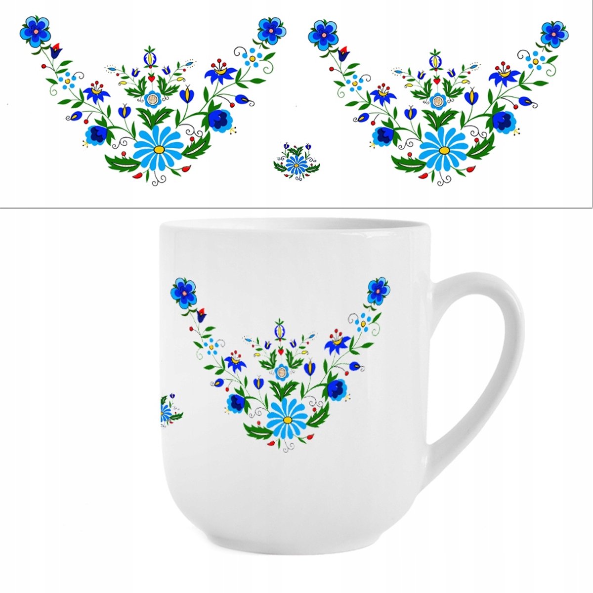 Kasjoebische Keramiek Mok 300ml - Folk Design