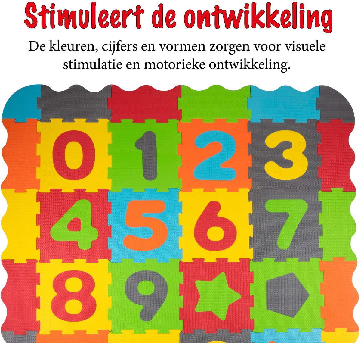Let's Play Speelmat Baby Foam - 3-in-1 - Puzzelmat en Ballenbak - Speelkleed - 36-Delig – foto 7