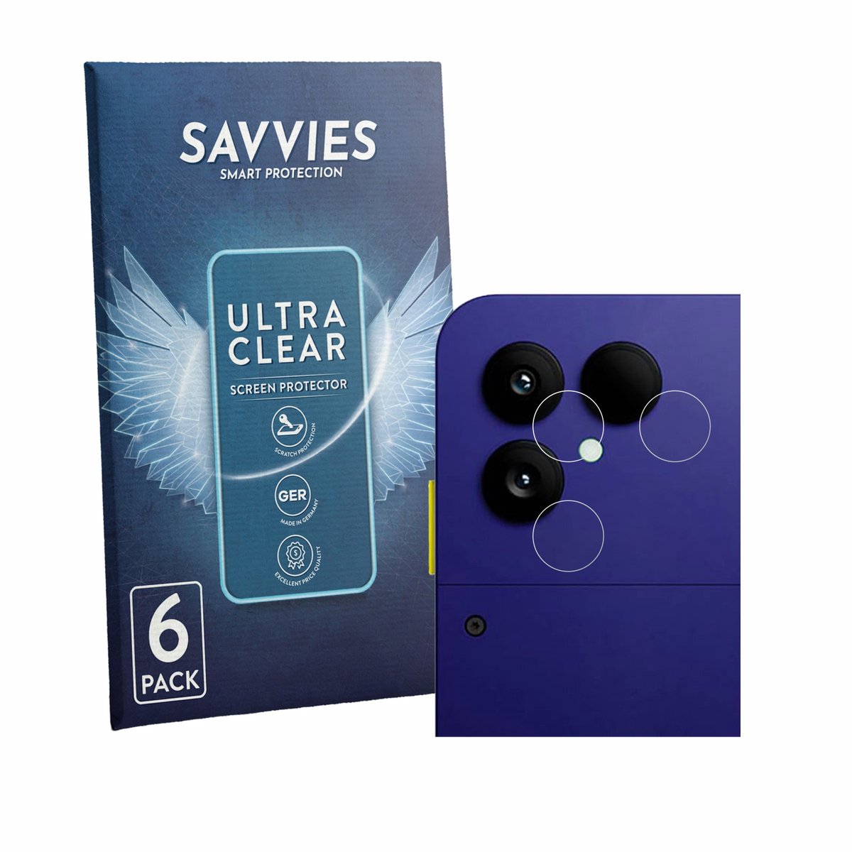 Savvies - Screenprotector voor Fairphone 6 Plus (ALLEEN Camera) - Folie Beschermfolie transparant 6 Stuks
