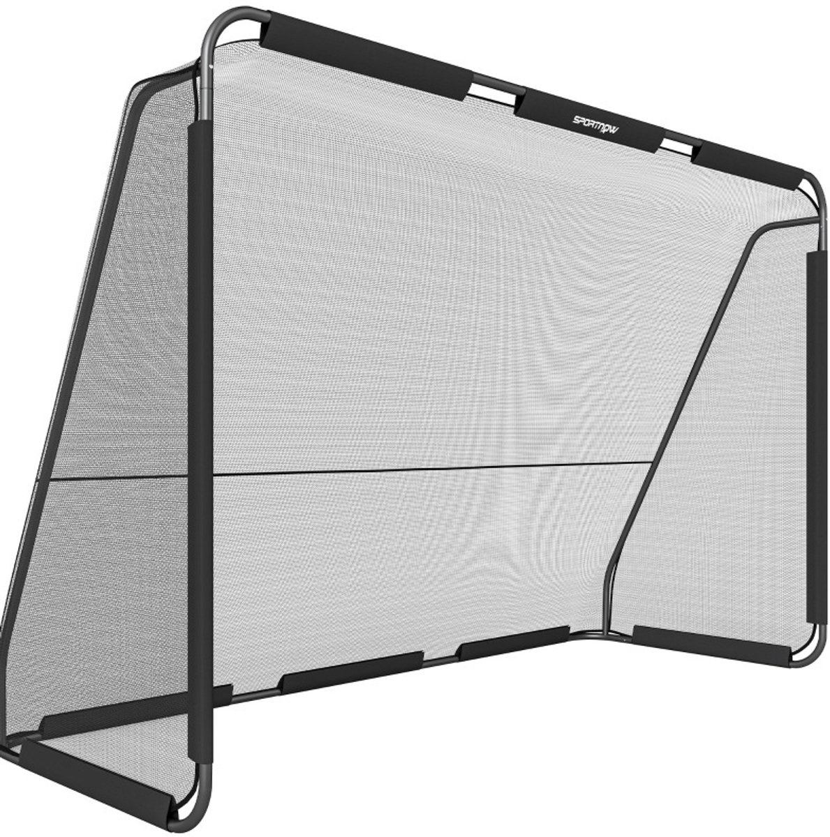 Voetbaldoel Groot 300 x 200 Cm Stevig Metaal Frame Polyester Net Zwart Voor Tuintraining En Vrijetijdsspel Met Grondankers