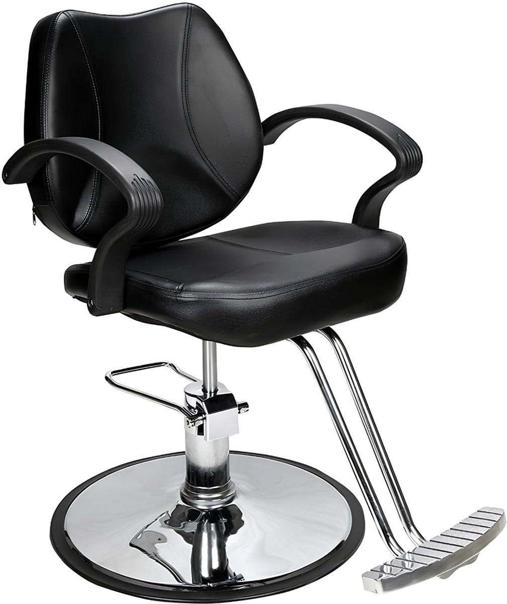 TYR® Kappersstoel - Kapper Stoelen - Kappersstoel met Voetensteun - Zwart - 70cm x 62cm x 90cm