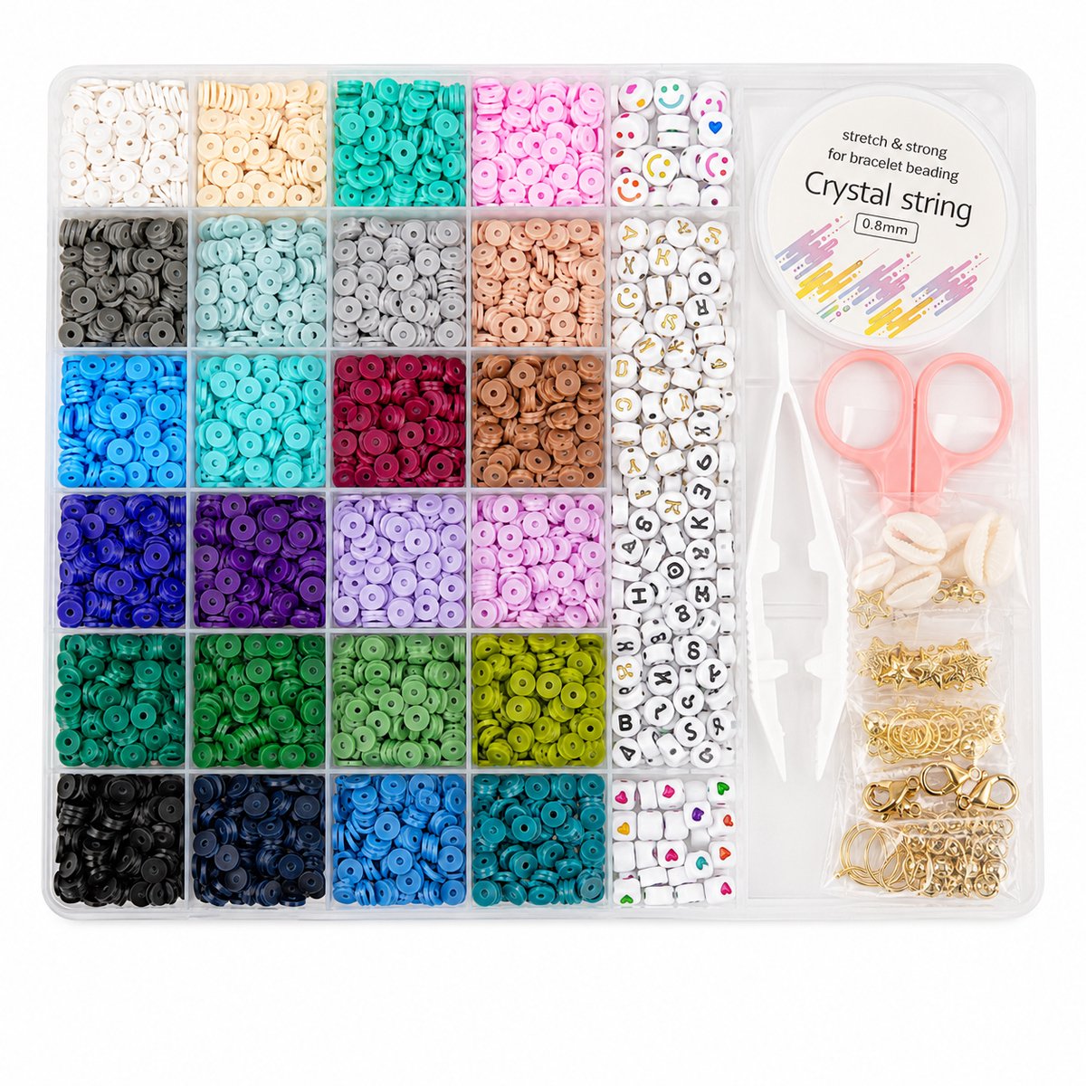 Gloovon® - Sieraden Set - 5499-Delig - knutselen meisjes - Voor Armbanden, Kettingen & Oorbellen - Sprankelende Sieraden Maken Pakket - Kralen Set