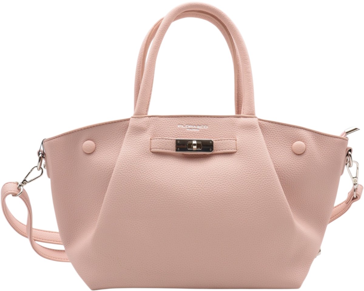 Flora & Co - dames handtas - lange draagriem - fashion - roze