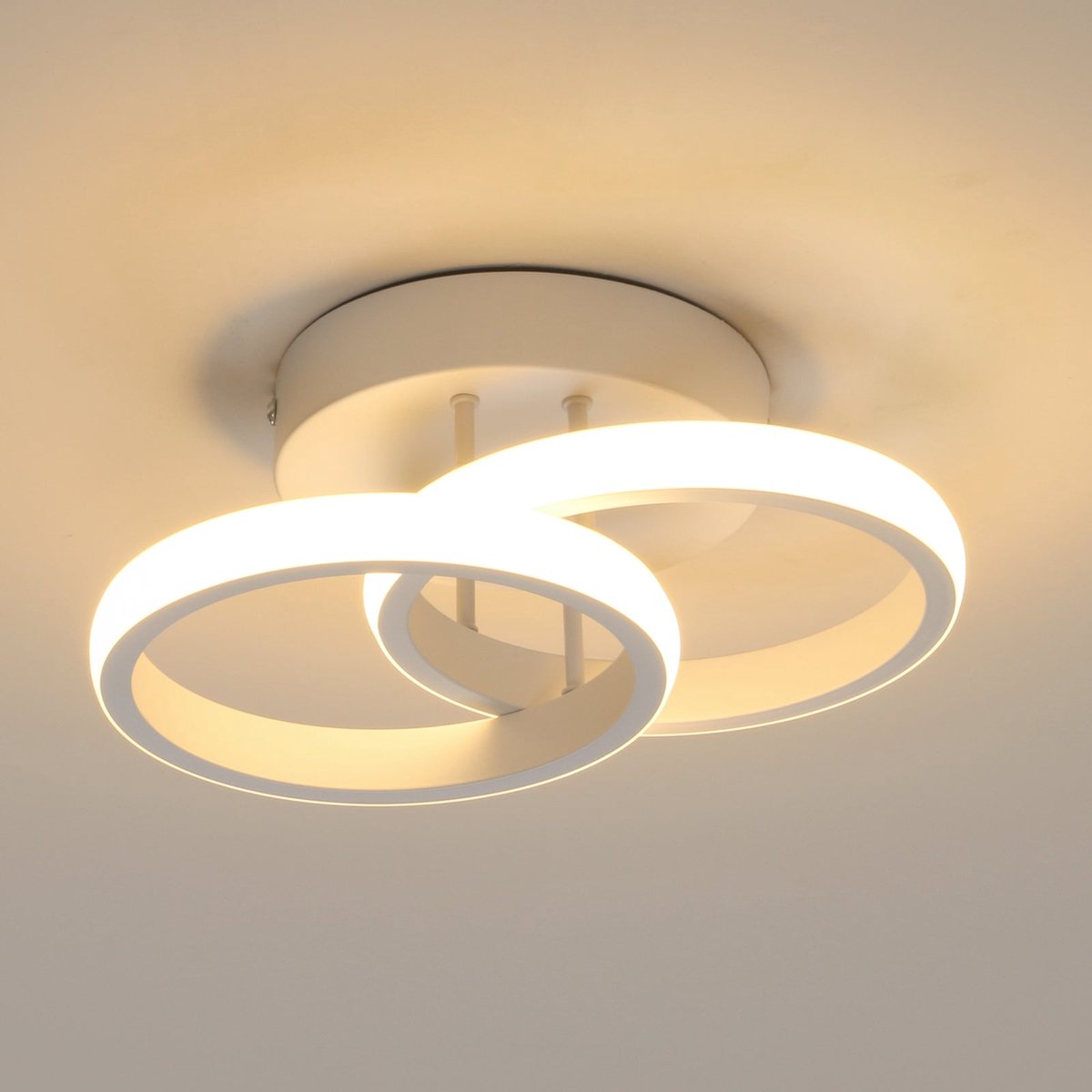 Riserva LED Plafondlamp - 22W - 2700 lm - 3000K Warm Wit - Moderne Ronde Plafondlamp - Wit - voor Woonkamer, Slaapkamer en Keuken