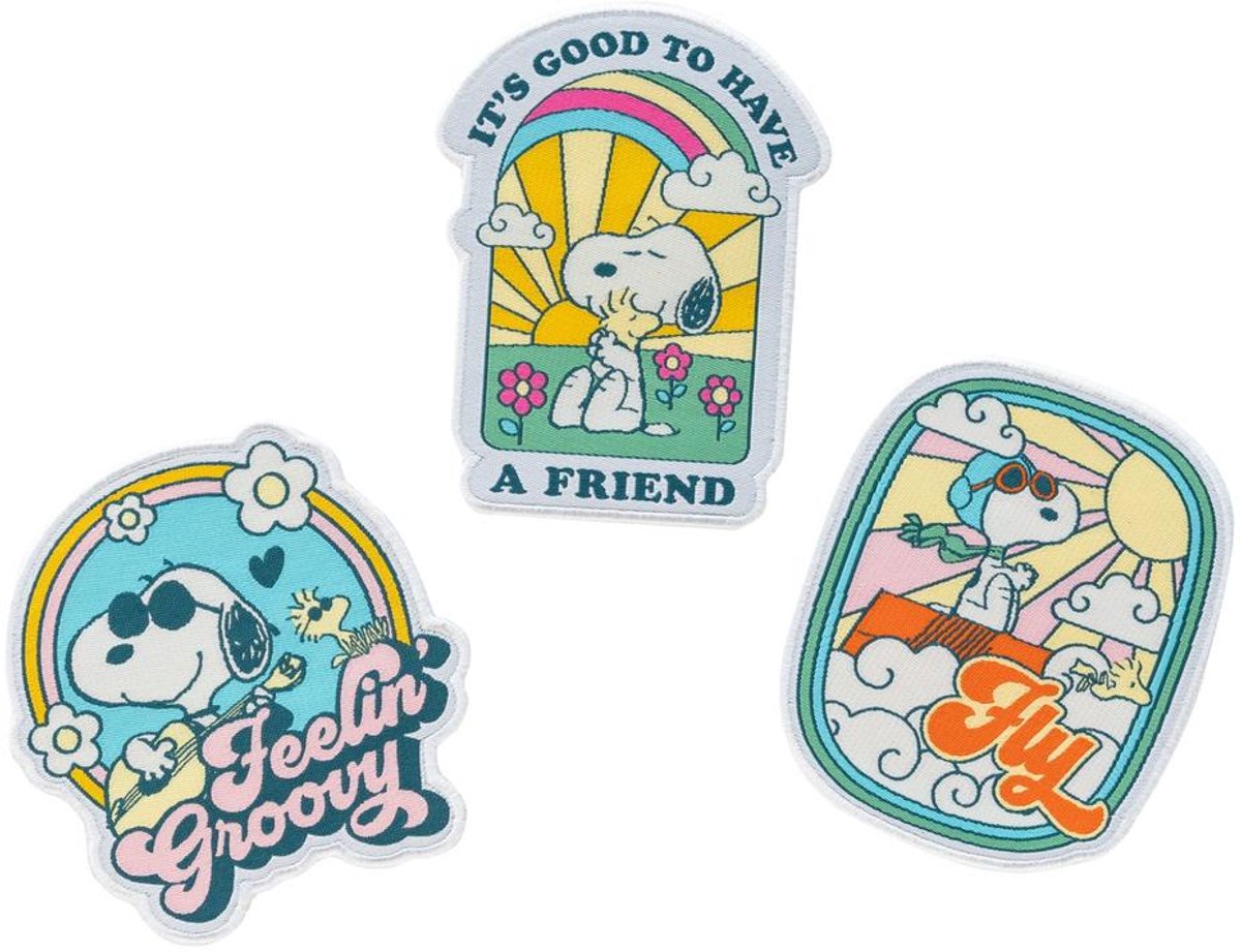 Grupo Erik Snoopy - Set Of 3 Patch Set - Multicolours
