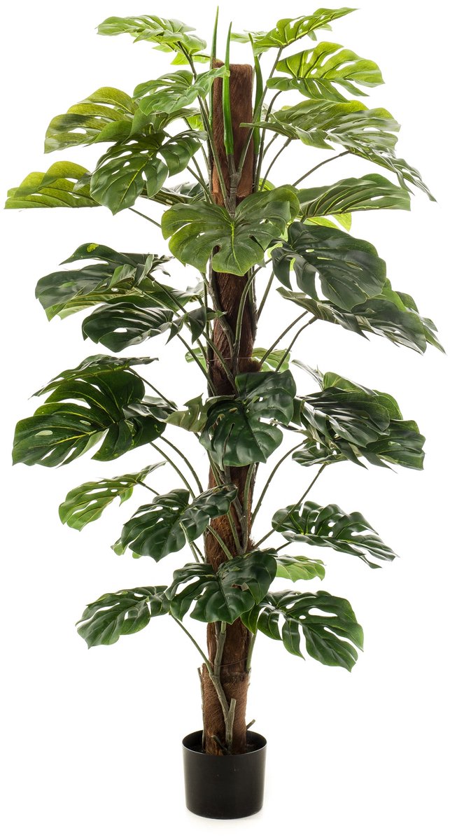 Emerald Kunstplant Monstera op paal 150cm - Kunstplant voor binnen Groen