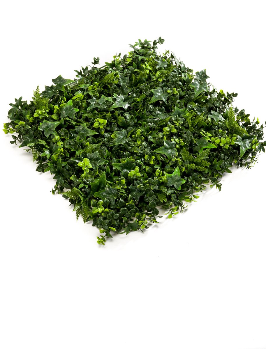 Emerald Kunst Plantenwand Garden mix UV 50x50cm - Kunstplant voor binnen Groen