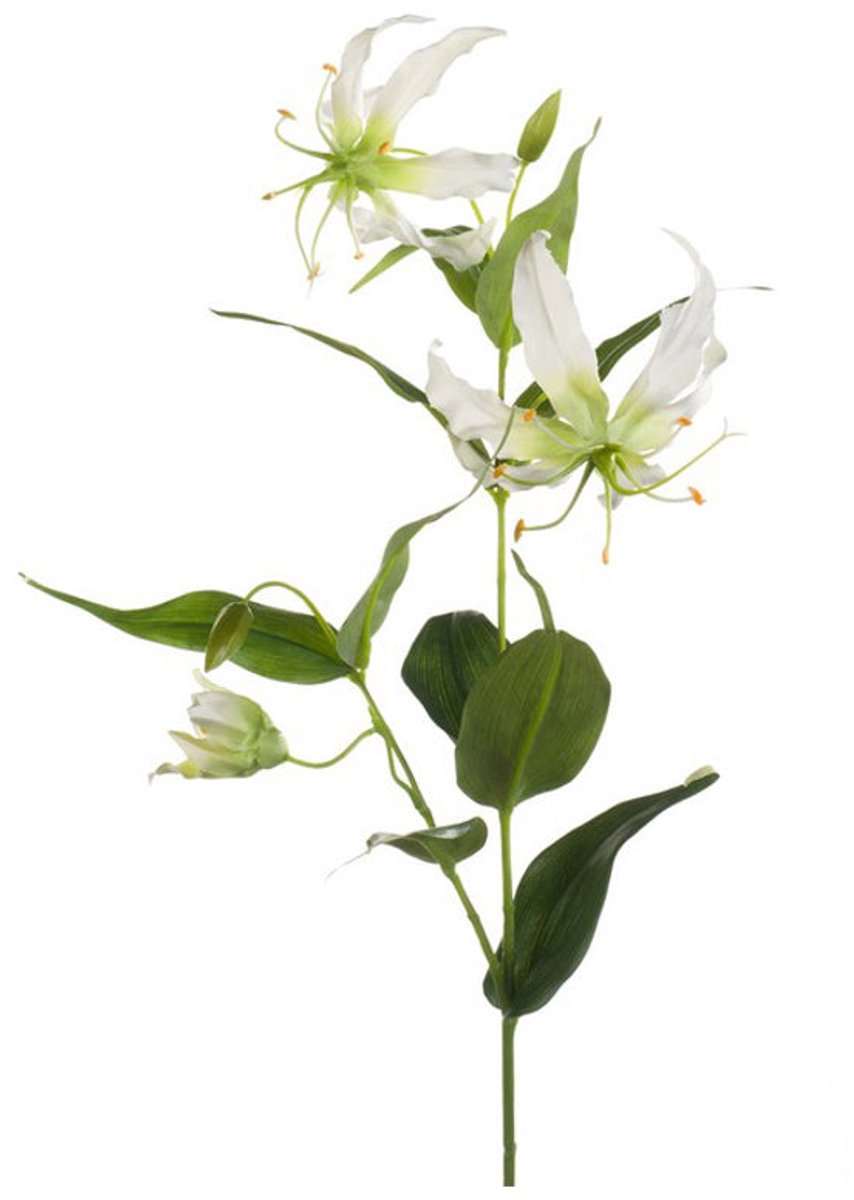 Emerald Kunstbloem Gloriosa 75cm wit - Kunstplant voor binnen