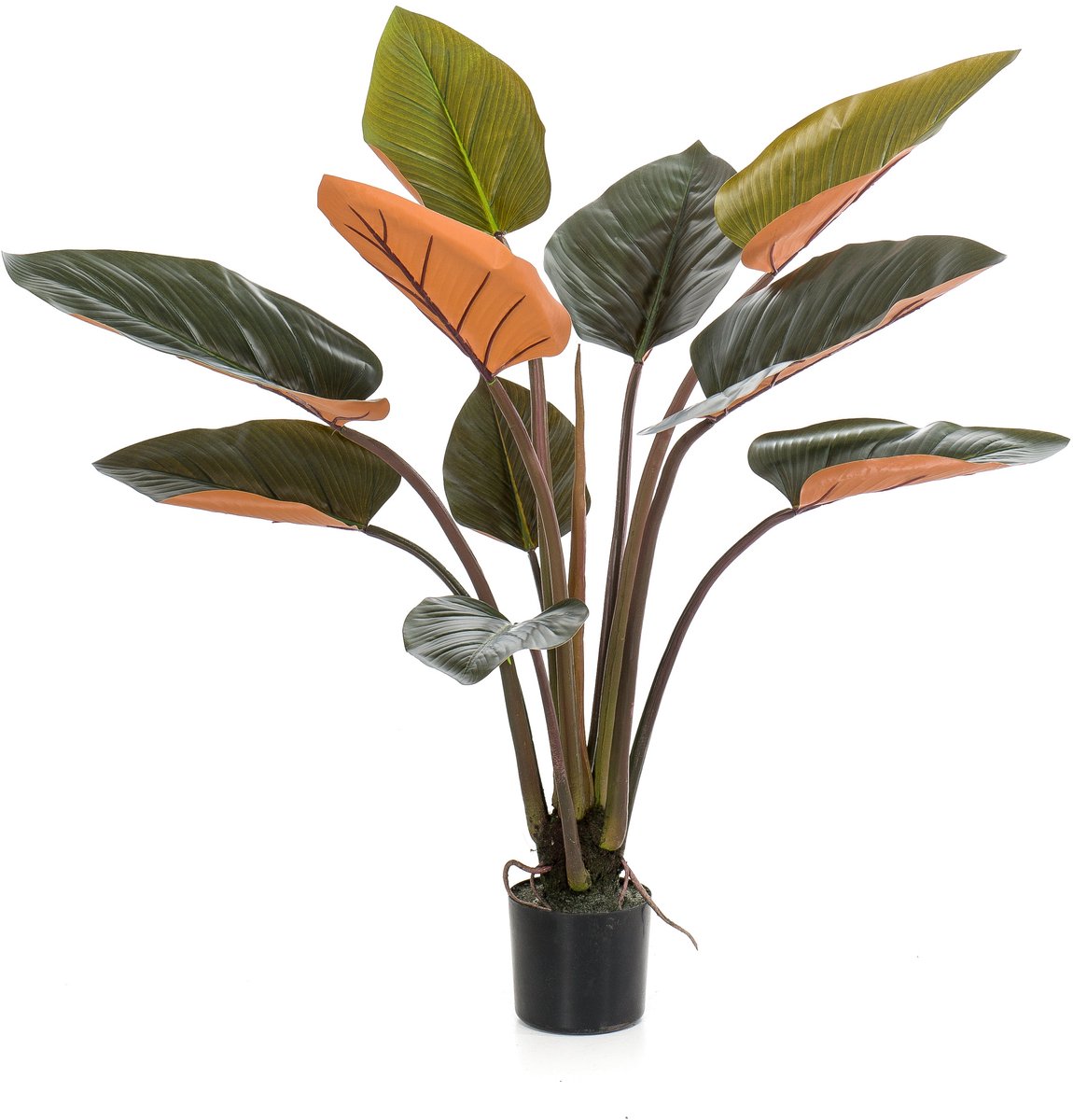 Emerald - Kunstplant Philodendron 120cm bordeaux - Kunstplant voor binnen