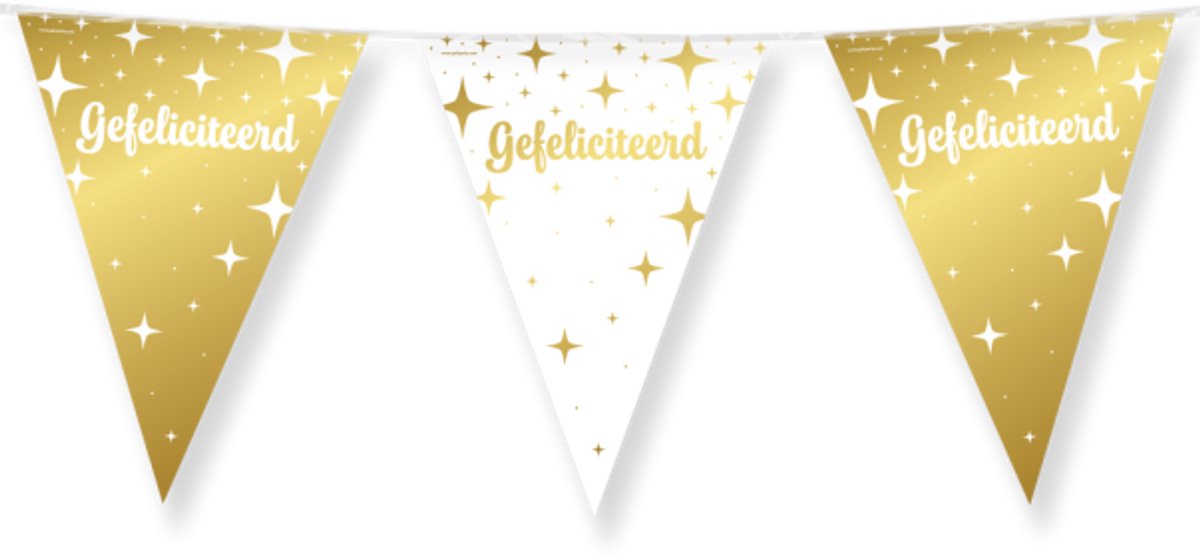 Fancy party flags foil - Gefeliciteerd