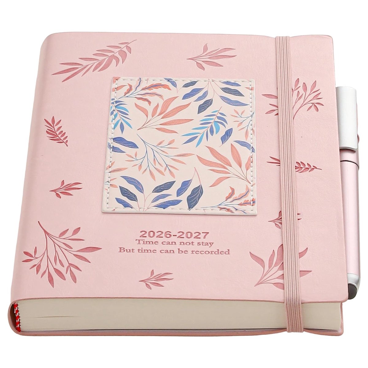 SnelShoppen - Mljtoyo Academische Agenda 2026-2027 A5 Dagplanner met Pen en Stickers, Roze, Zacht Aanvoelend, Maandplanner met Insteekvak, Organiser v