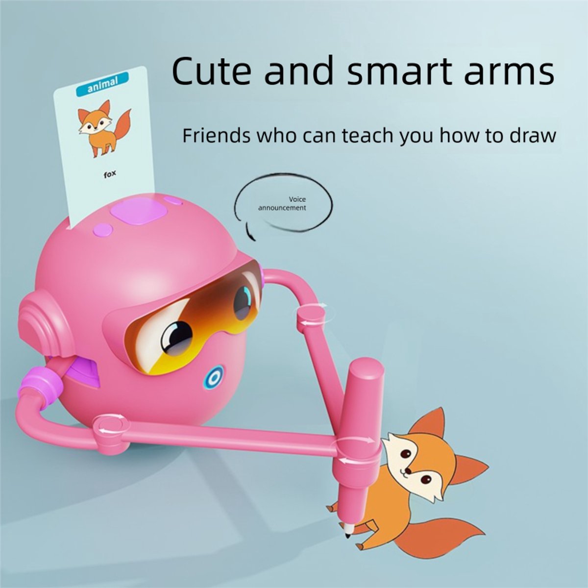 Joyage Teken robot voor kinderen - Tekenrobot Roze - Leren Tekenen voor kinderen Montessori Speelgoed - Educatief Speelgoed meisjes 3 4 5 6 7 8 jaar - Stap voor stap tekenen kinderen - Robot Speelgoed Motoriek Speelgoed - Jongens & meisjes speelgoed — afbeelding 6