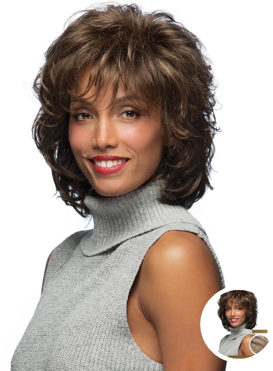 Estetica Designs Compliment Synthetisch Haarwerk - Pure Stretch Cap® - R12/26CH - Kort Krullig Kapsel