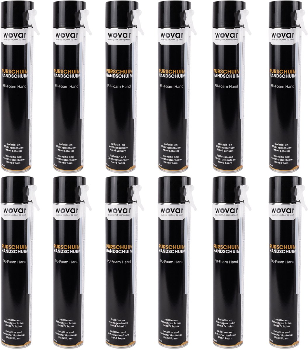 Purschuim Standaard Spuitfles 750 ml | Montageschuim | Overdoos 12 stuks