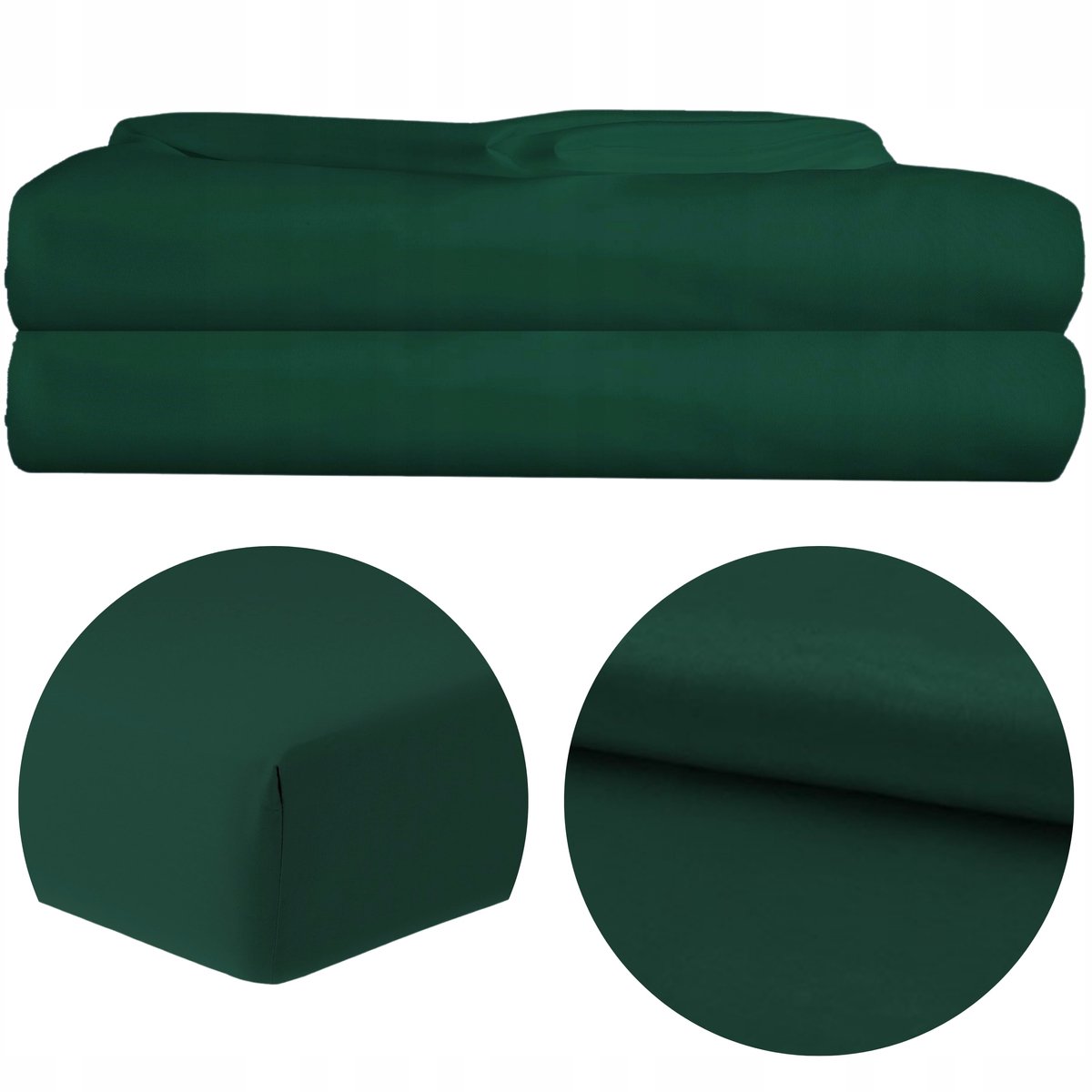 KONEY - Laken zonder elastiek 160 x 200 cm - microvezel - Flessengroen - 120 g/m²