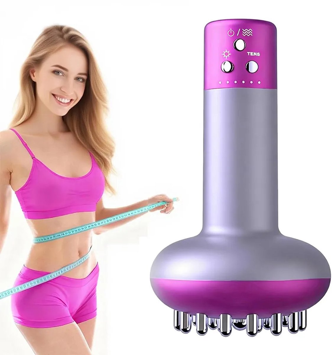 Deze massager werkt ook als een anti-cellulitis massager, waardoor vermoeidheid in de benen en buik, cellulitis en beenvermoeidheid verminderd kunnen worden.