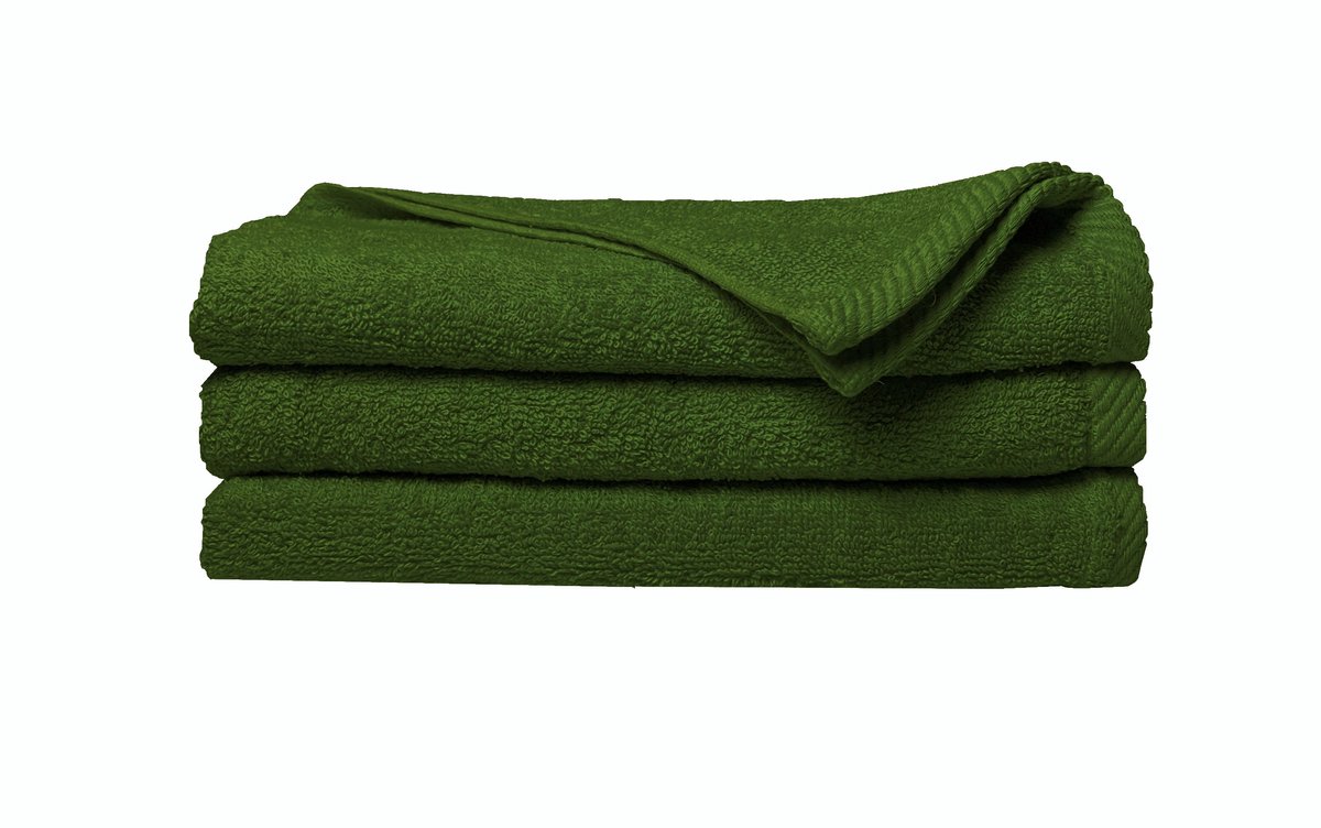 KONEY - Badhanddoek - Diana - 70 x 140 cm - Flessengroen - 420 g/m²