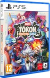 PS5-spelcover voor "Marvel Tōkon: Fighting Souls" met veel Marvel-personages, waaronder Spider-Man en Captain America, in een actievolle pose.