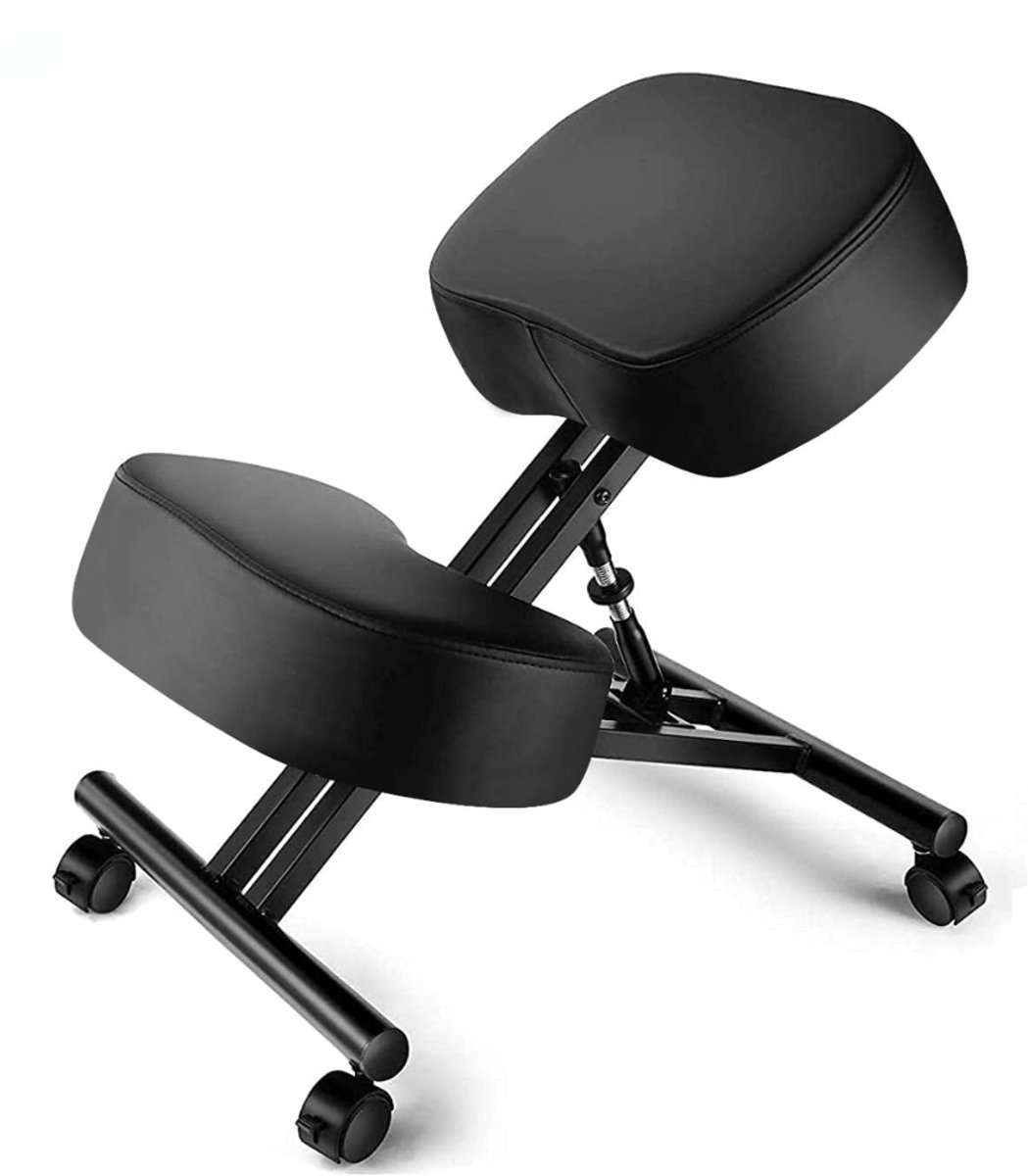 KIRA® Kniestoel - Laadcapaciteit 113kg - Ergonomische Knielstoel - Verstelbare Knielkruk - Zwart - 57cm x 46cm x 71cm