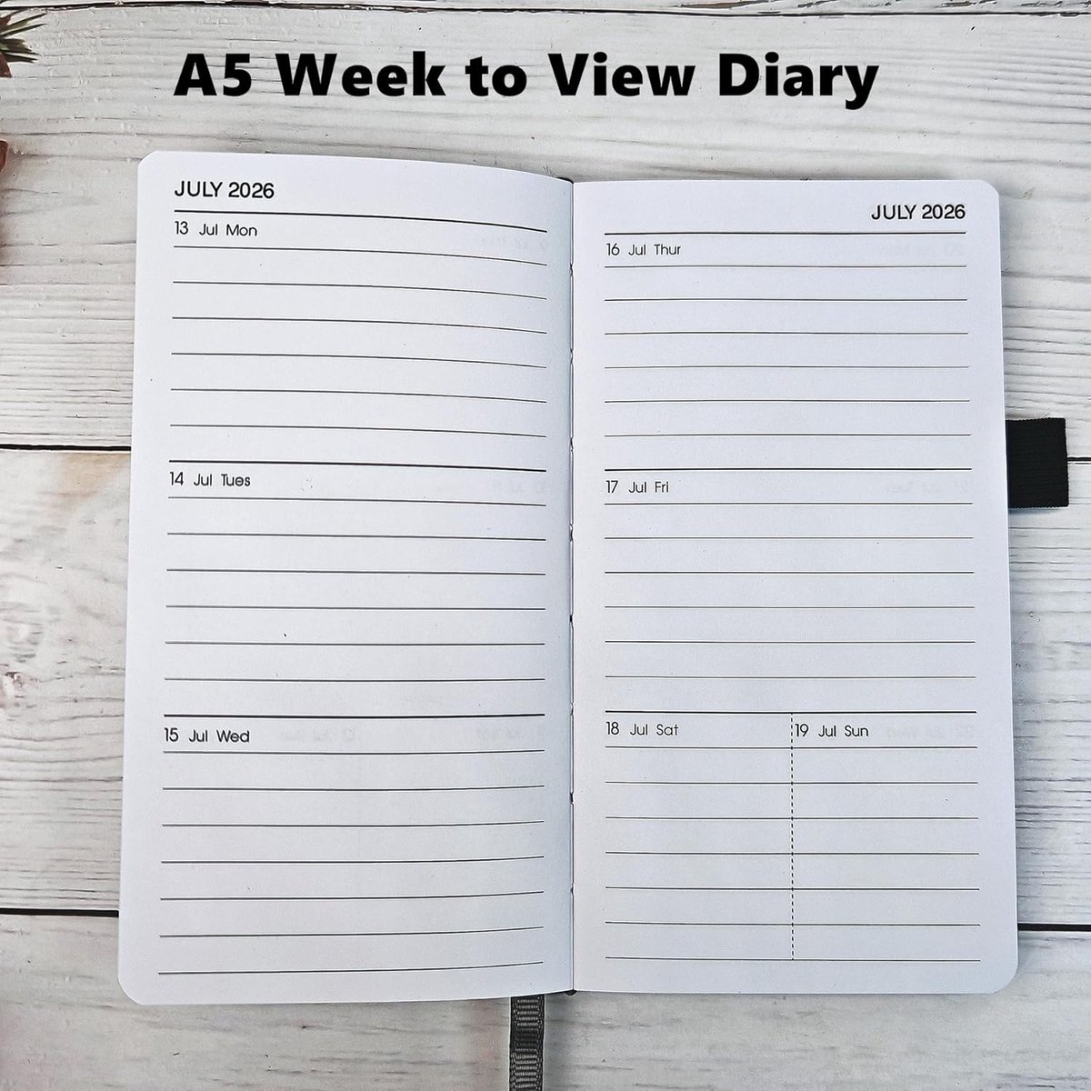 SnelShoppen - Dagboek 2026-2027 - 18 maanden A6 Pocket Weekplanner - Halfjaardagboek met lederen hoes en penlus - Aqua-blauw voor organisatie en plann