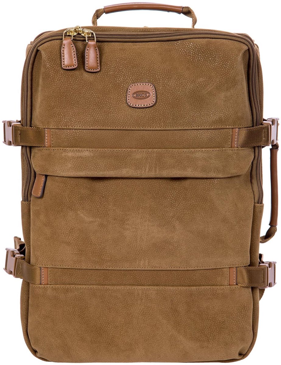 BRIC'S rugzak reistas met laptopvak Life Underseat Backpack Camel bruine