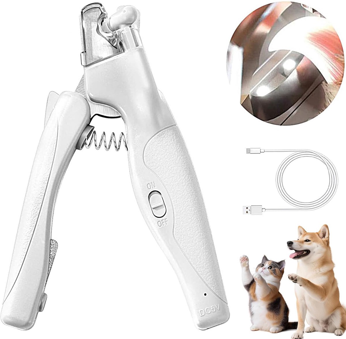 Nagelknipper Voor Huisdieren Met LED-Verlichting - Kattenklauwschaar - Nagel- En Klauwtrimmer Voor Katten En Honden
