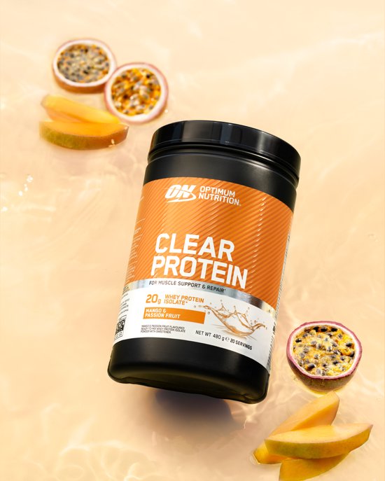 Optimum Nutrition Clear Whey Protein - Mango & Passionfruit Proteine Poeder - Eiwitshake - Eitwit Limonade - 480 gram (20 servings) — afbeelding 5
