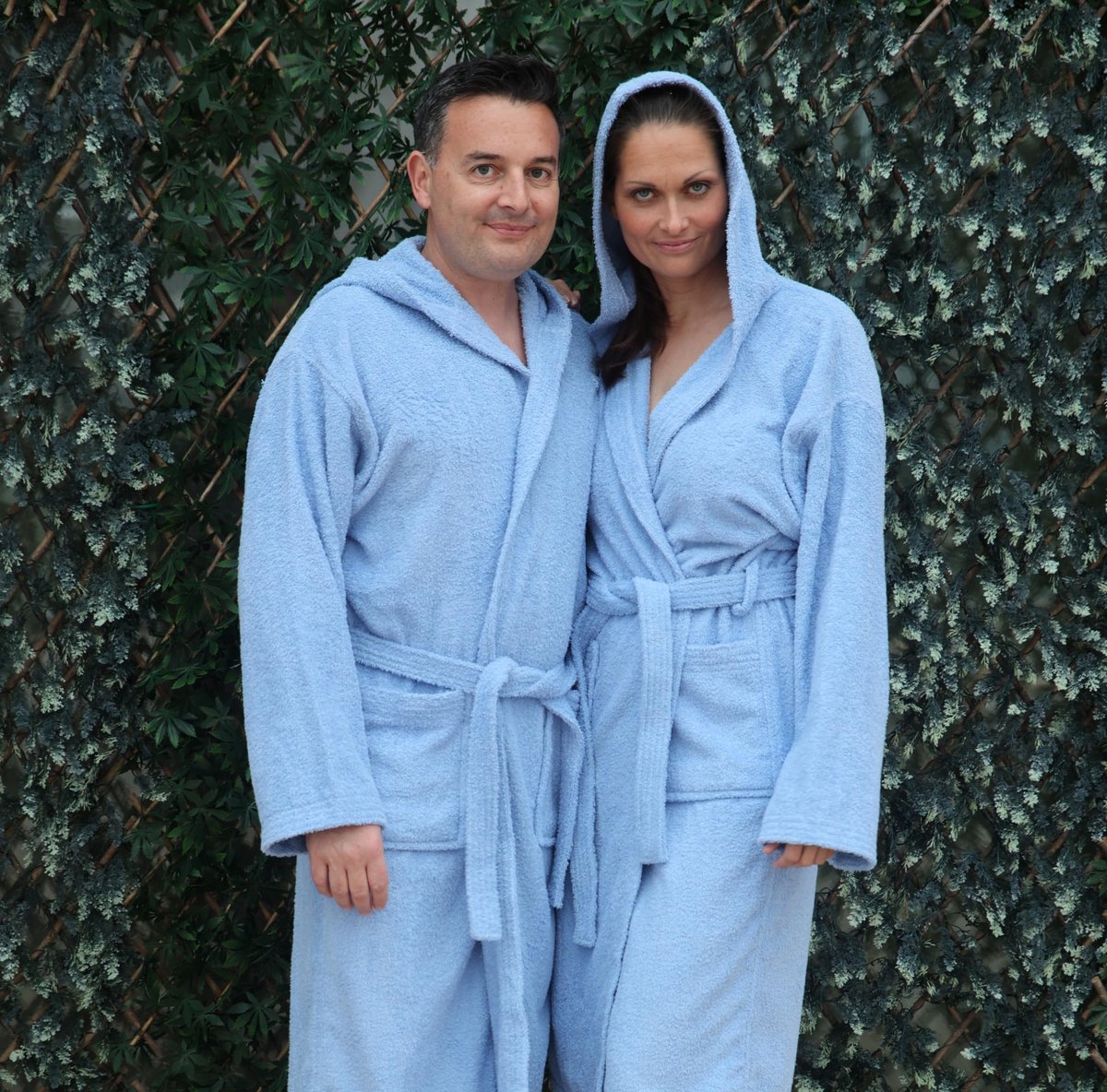 SnelShoppen - LEBENGOOD Badjas Mannen Unisex Capuchon 100% Katoen Terry 400 g - Zachte Robe met Zakken voor Vrouwen en Mannen - Perfecte Douche Handdo