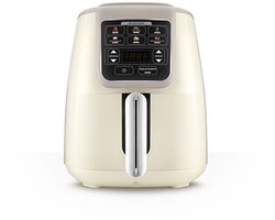 Karaca Air Pro Cook Koz Steel XL Airfryer – 4L – 1550W – RVS 304 Binnenpan – Iconic Beige