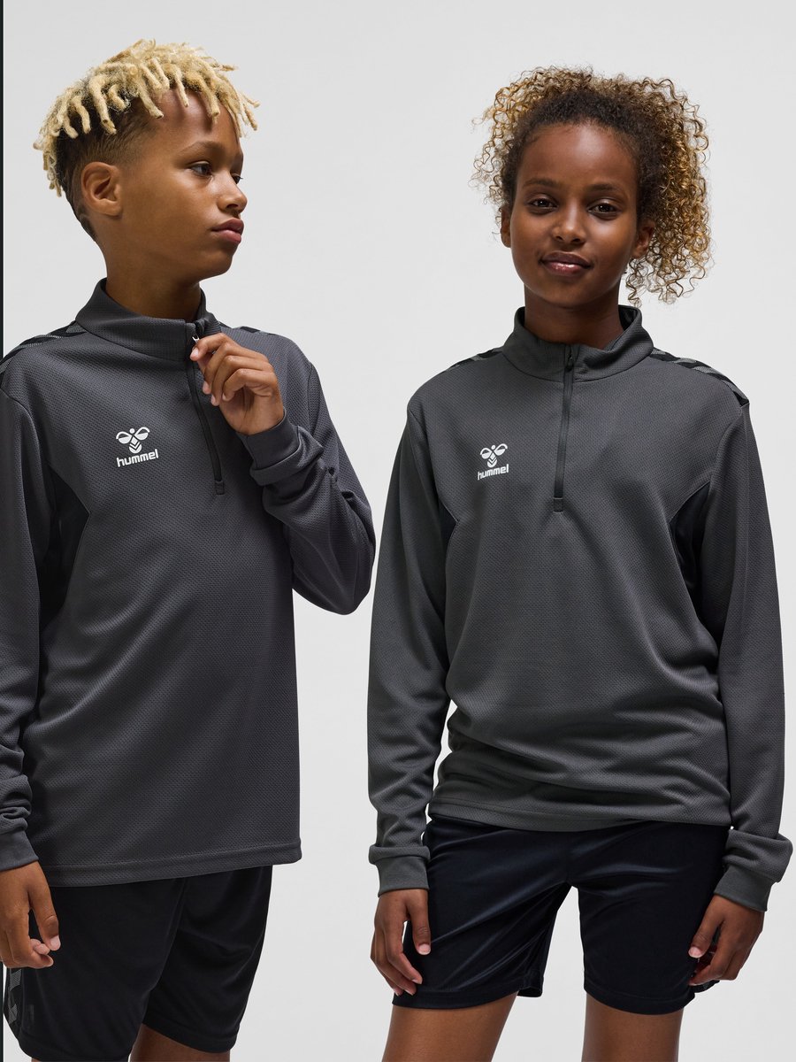 Hmlauthentic Half Zip Sweat Kids