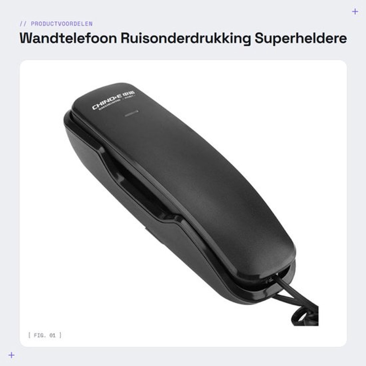 Vaste Telefoon Ruisonderdrukking - Wandtelefoon - Nummerherkenning - Dempfunctie - Pauzefunctie - Handset met Toetsenblok