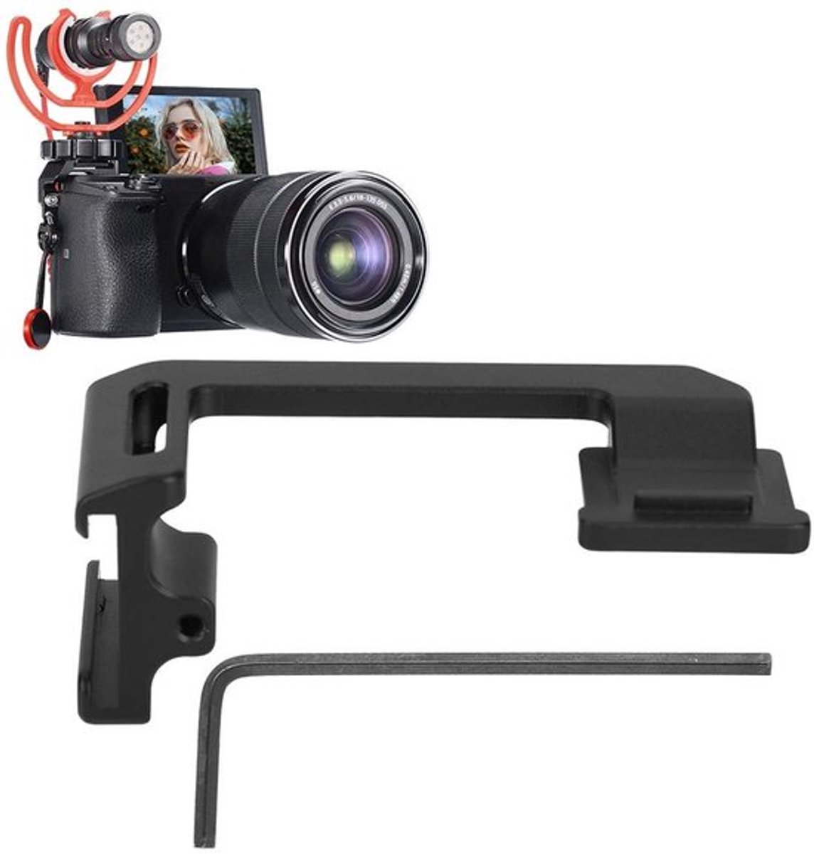 Uitbreidingsplaat Snelle Installatie - Koude Schoen - Compatibel met A6000/A6300/A6400/A6500 - Duurzaam - Lichtgewicht - Perfect voor fotografie