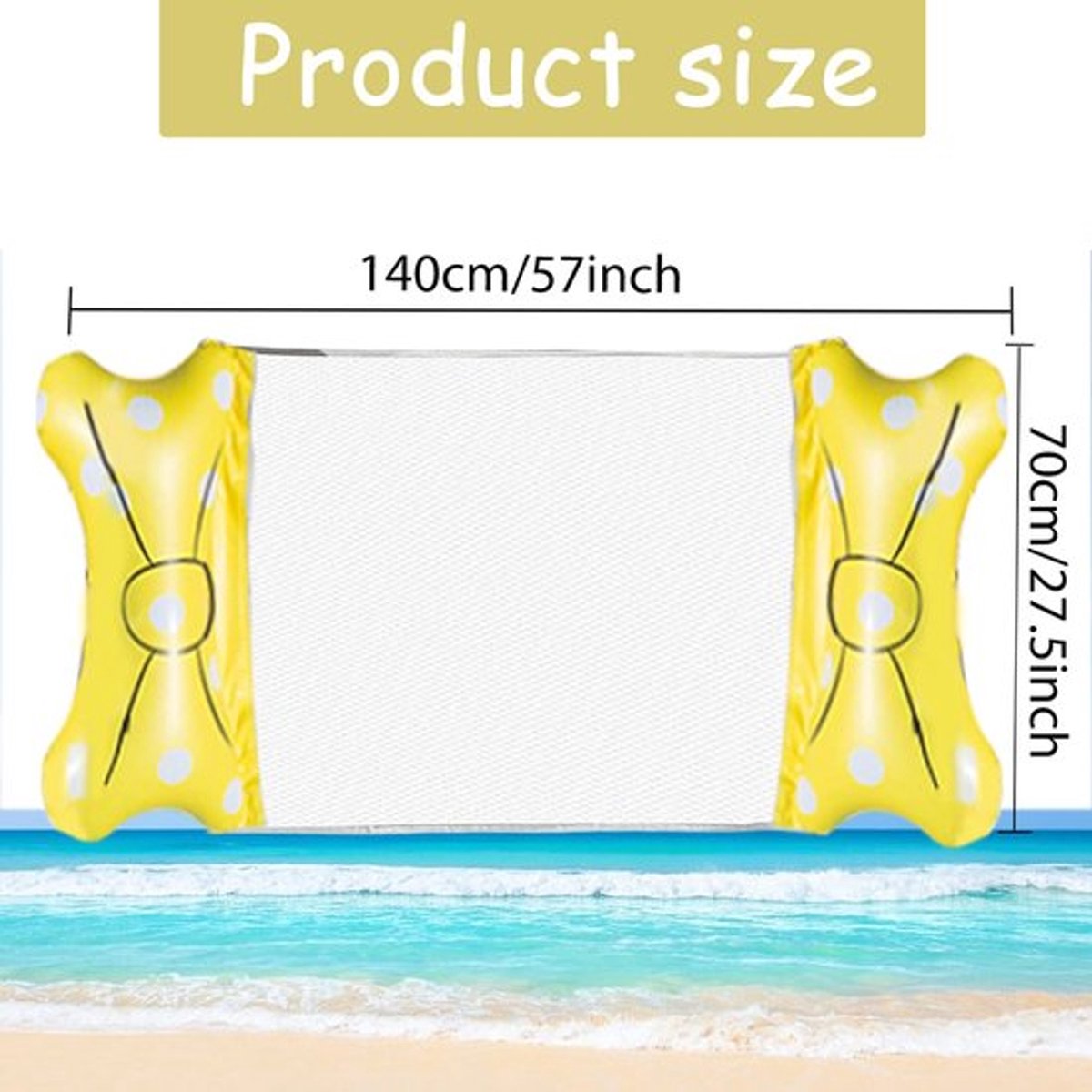 - Luchtbed zwembad - Opblaasbare water hangmat - 4-in-1 ontwerp - 140 x 70 cm - Water speelgoed - Geschikt voor volwassenen en kinderen