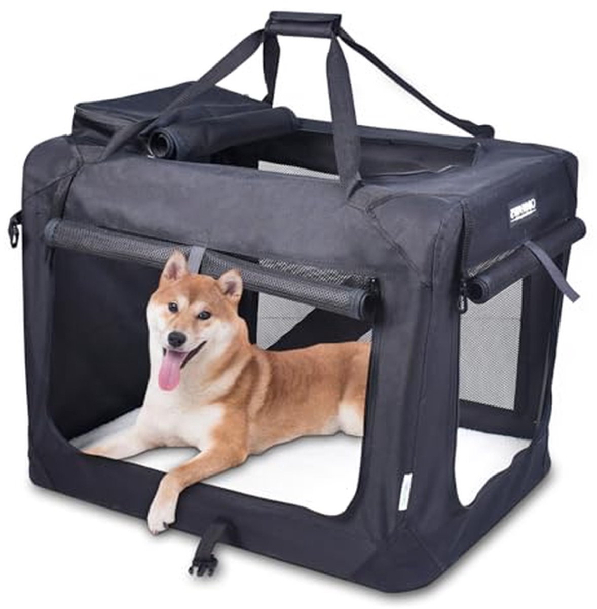 Honden Bench - Reismand - Veilig Vervoer - Opvouwbaar Design - 77 cm - Grijsblauw