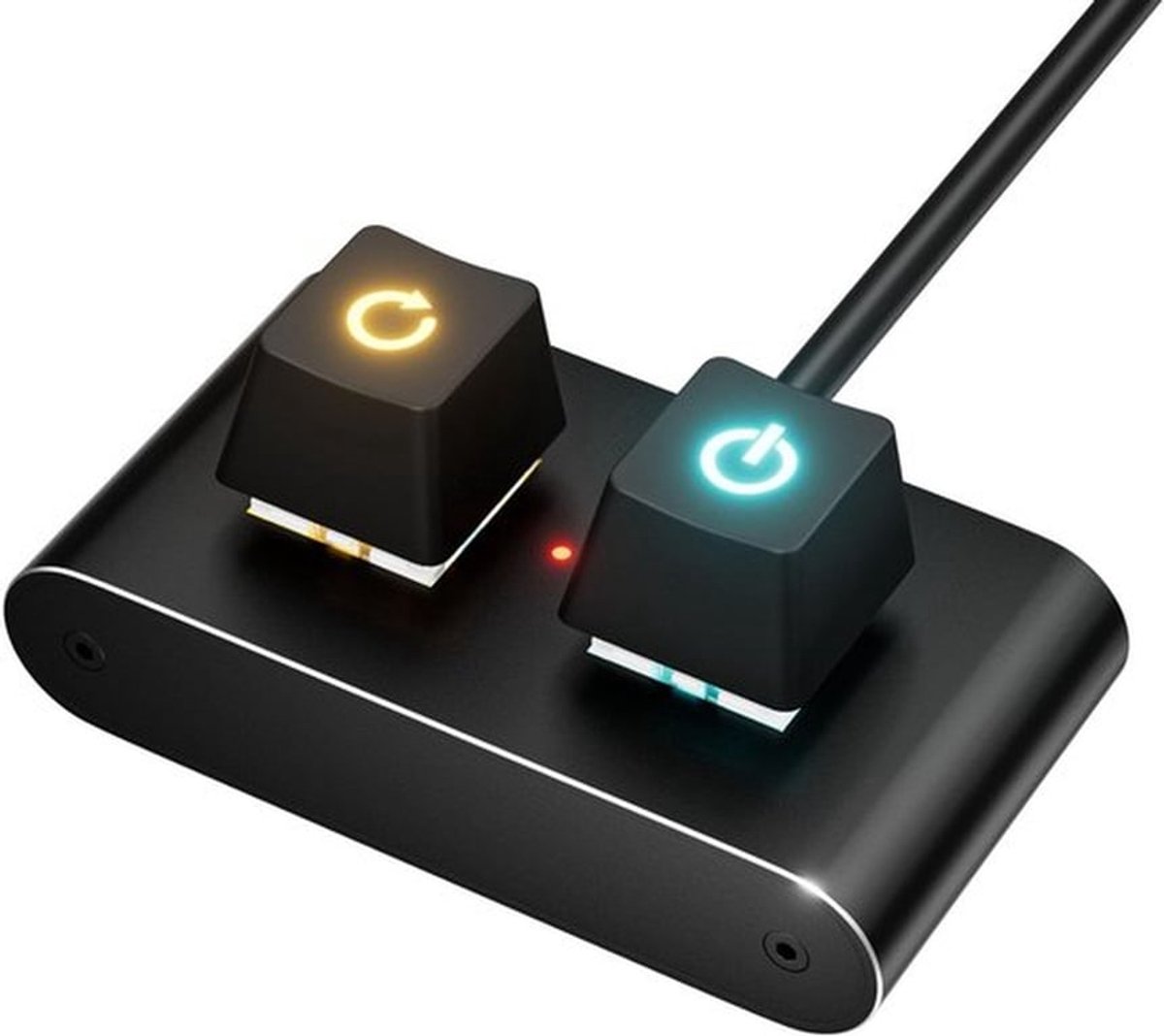 PC Aan/Uit Knop met 2m Kabel, Bureaubladcomputer Schakelaar