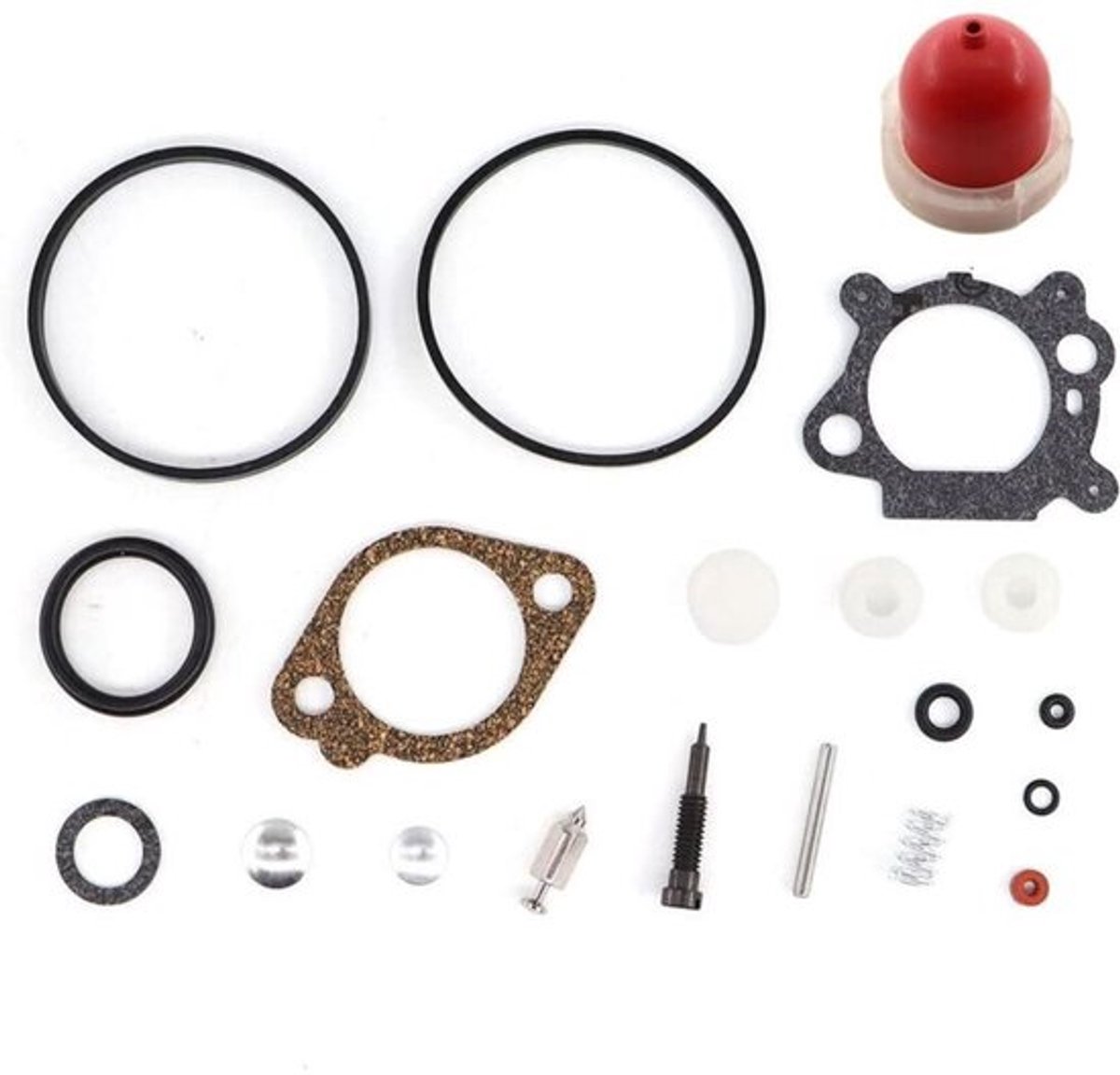 Reparatiesets geschikt voor carburateurpakkingen geschikt voor Briggs & Stratton 398183, 490937 en 498261, geschikt geschikt voor 3,5-4 pk MAX- en Quantum-motoren, evenals 5 pk horizontale motoren uitgerust met 122K00 en 123K00.