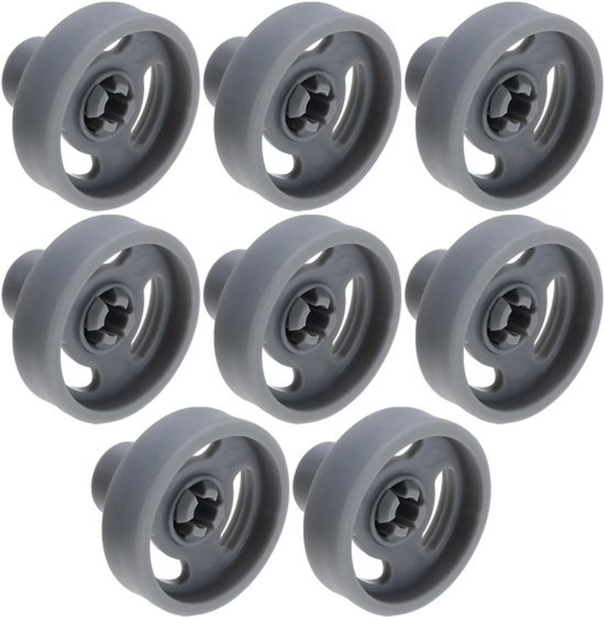 Vaatwasser Mand Wiel 8 Stuks - Vaatwasser Wieltjes - Onderste Rek Wielen - Vervangingsonderdelen - Diameter 35mm - Duurzaam Materiaal - Vaatwasserwiel