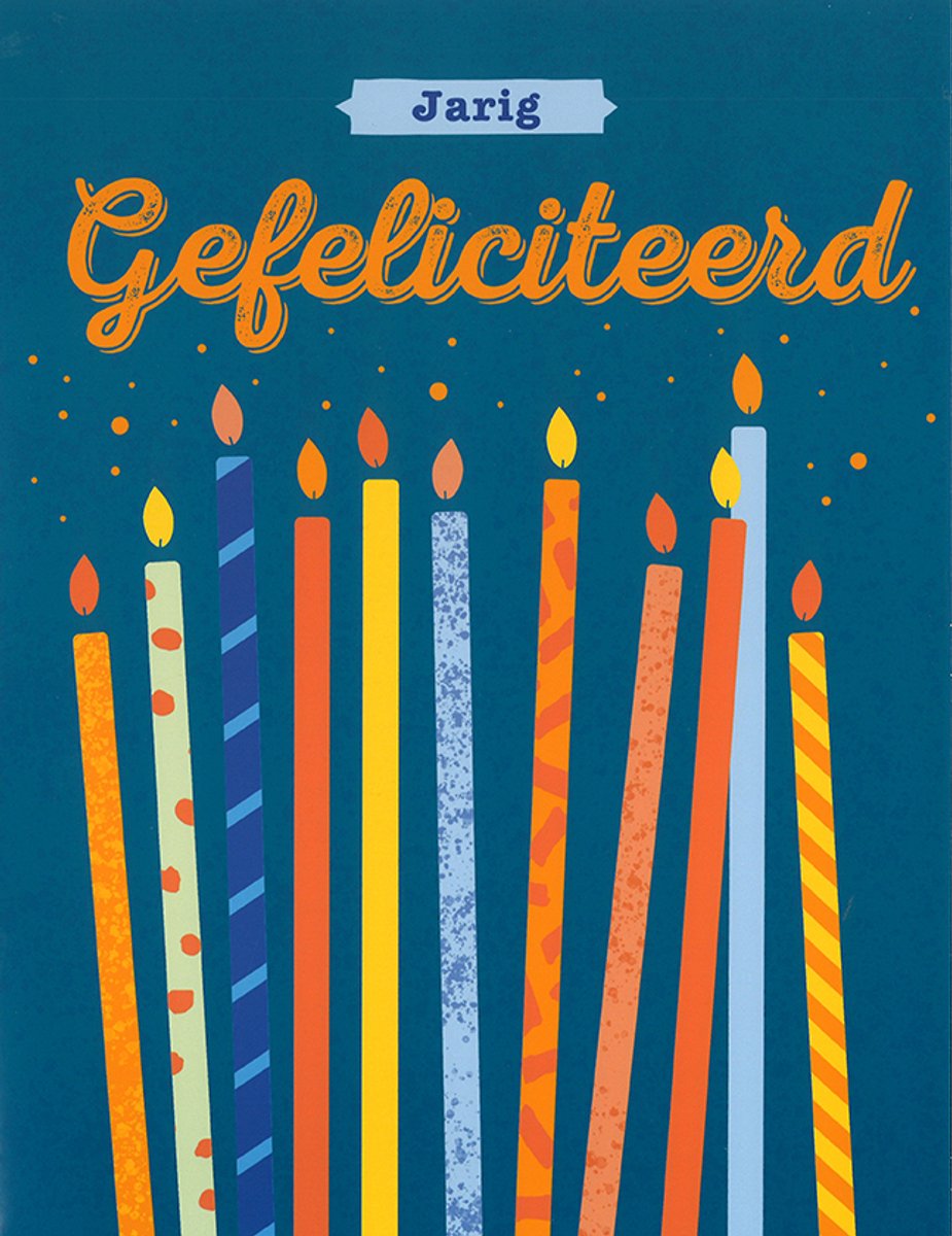 MGPcards - 3x A4 plus wenskaarten met envelop - Jarig Gefeliciteerd - 3 Wenskaarten - 23x29.7 cm